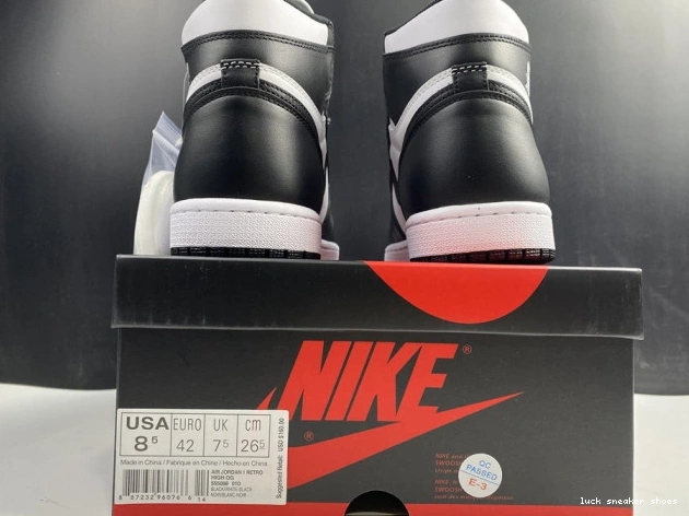 Rep LUCY White Jordan Retro Black (2014) Air 1 555088-010 0719